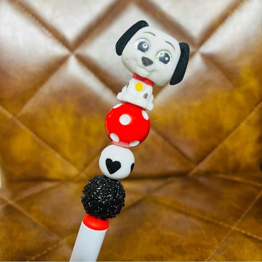 Disney Doorables: Pongo: 101 Dalmations: Hand Crafted Beaded Pen
